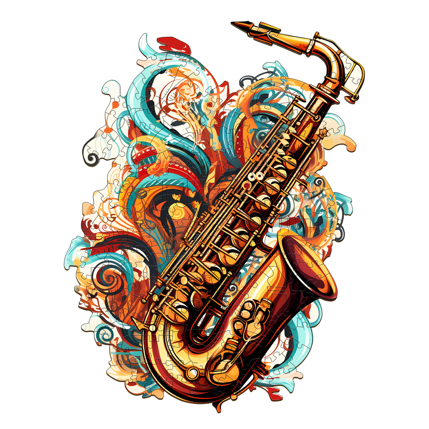 Melodious Saxophone - Wooden Jigsaw Puzzle
