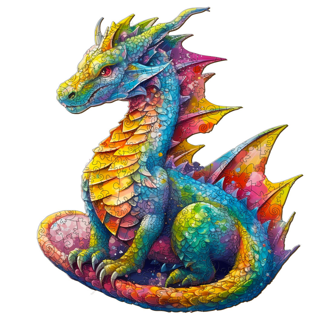Twining Dragon - Wooden Jigsaw Puzzle