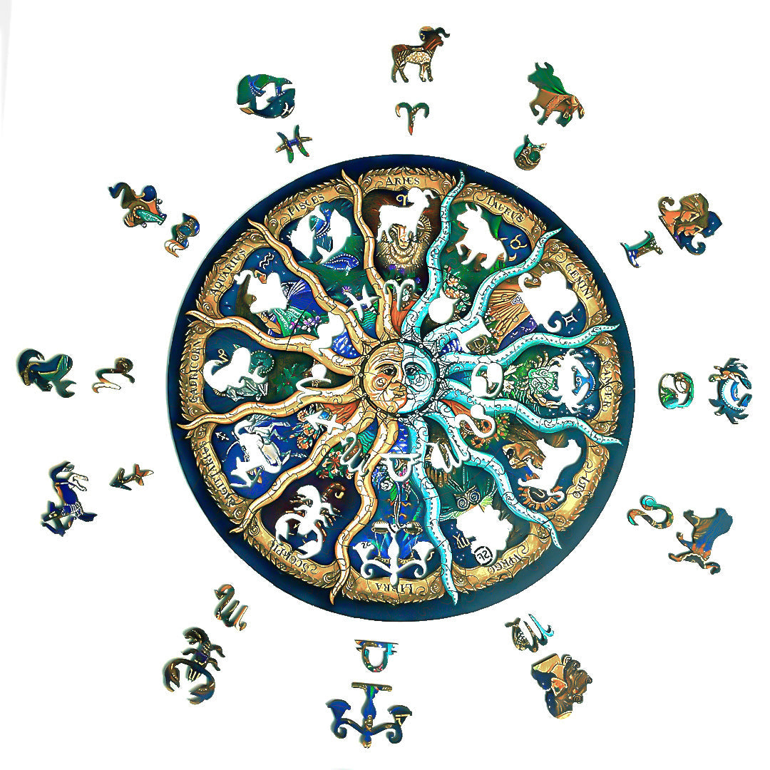 Zodiac Horoscope - Wooden Jigsaw Puzzle