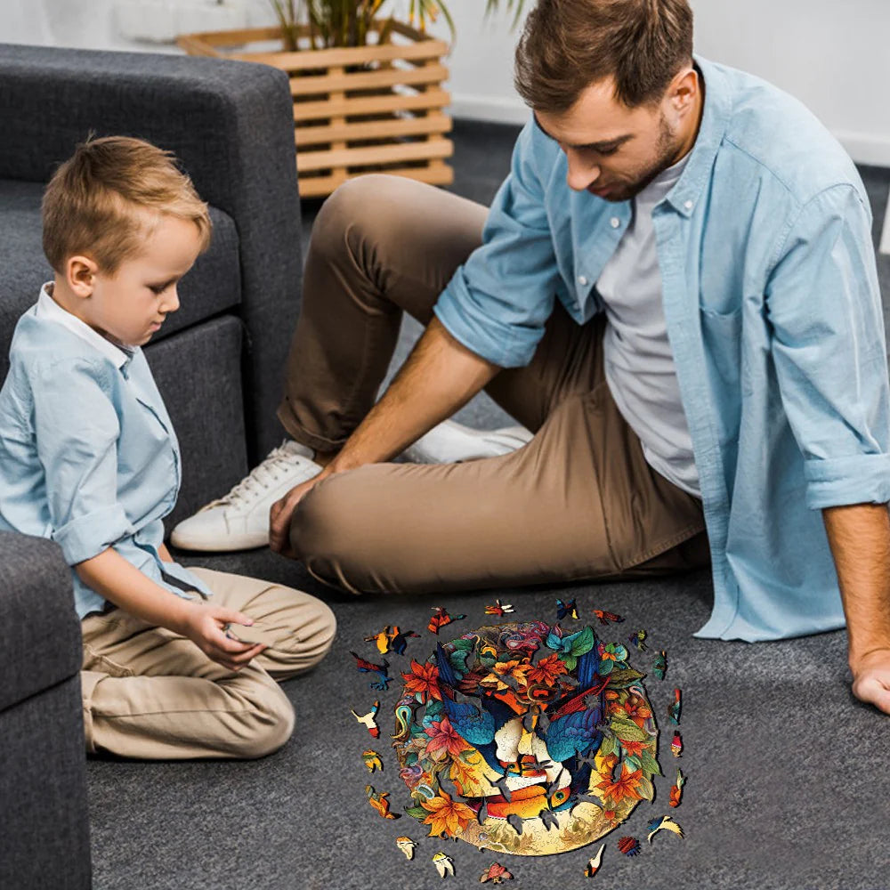 Flowers & Toucans - Wooden Jigsaw Puzzle