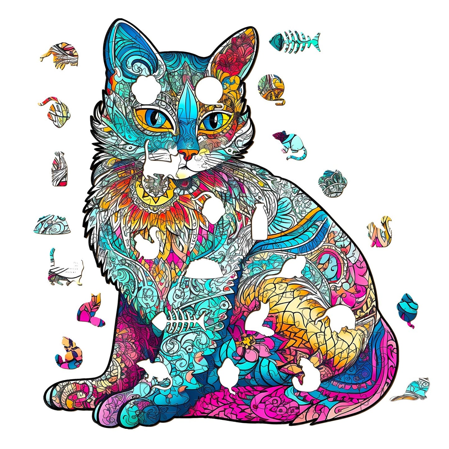 Graceful Cat - Wooden Jigsaw Puzzle