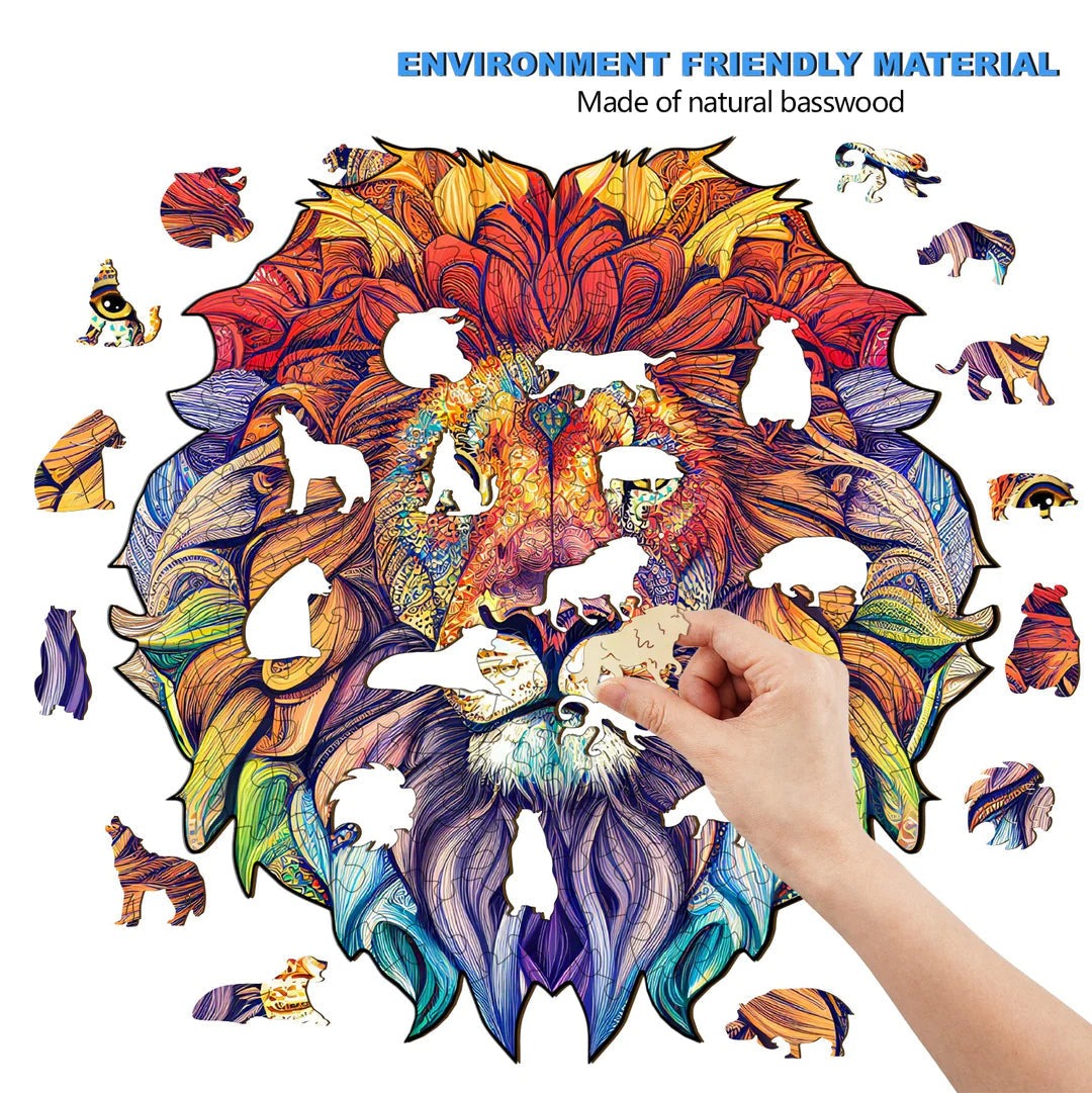 Majestic Lion - Wooden Jigsaw Puzzle