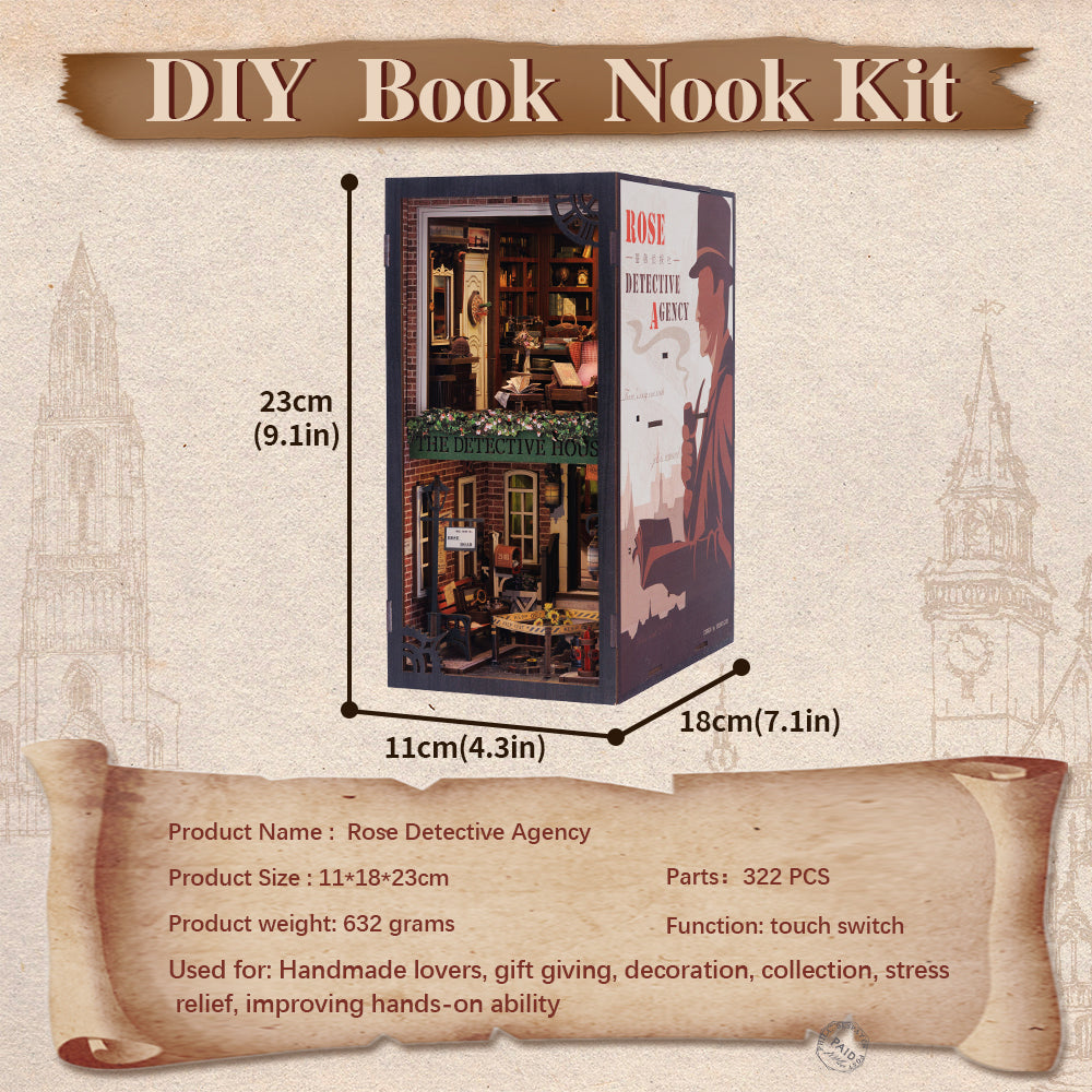 DIY Book Nook Kit(Rose Detective Agency)