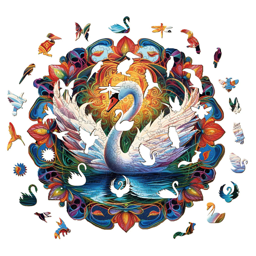 The Elegant Swan - Wooden Jigsaw Puzzle