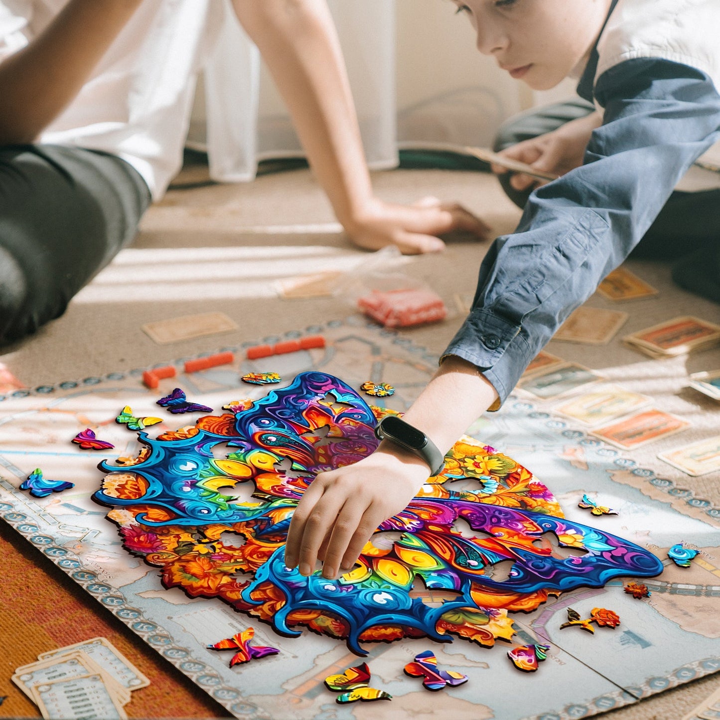 Butterfly & Mandala - Wooden Jigsaw Puzzle