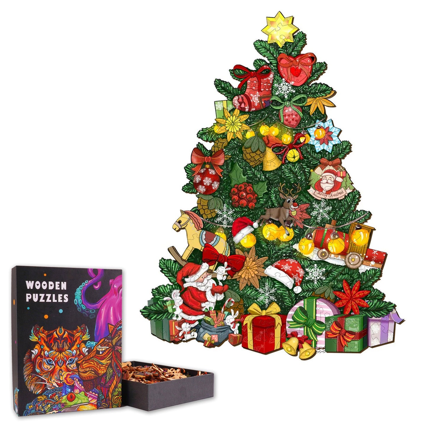 Christmas Tree - Wooden Jigsaw Puzzle