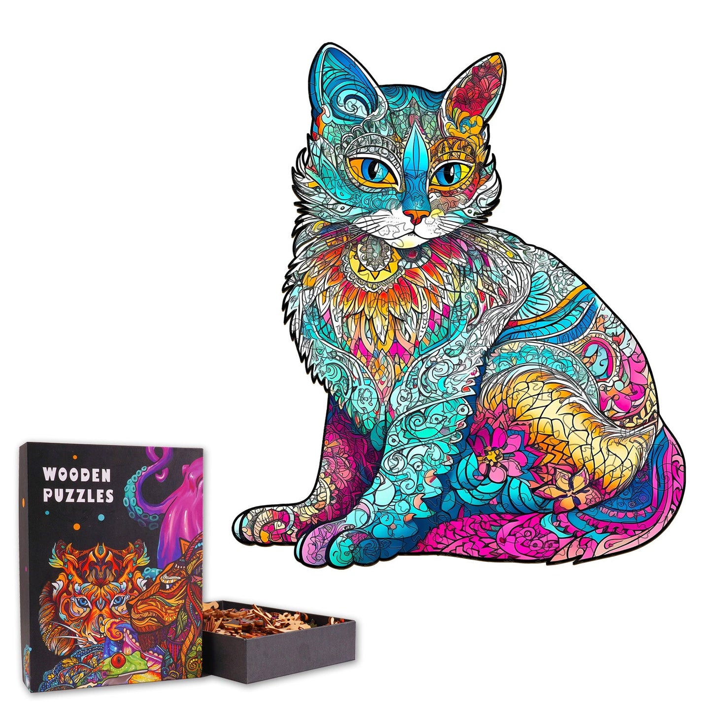 Graceful Cat - Wooden Jigsaw Puzzle
