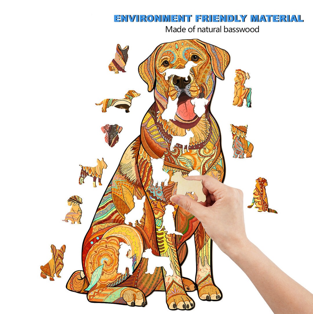 Sitting Labrador - Wooden Jigsaw Puzzle