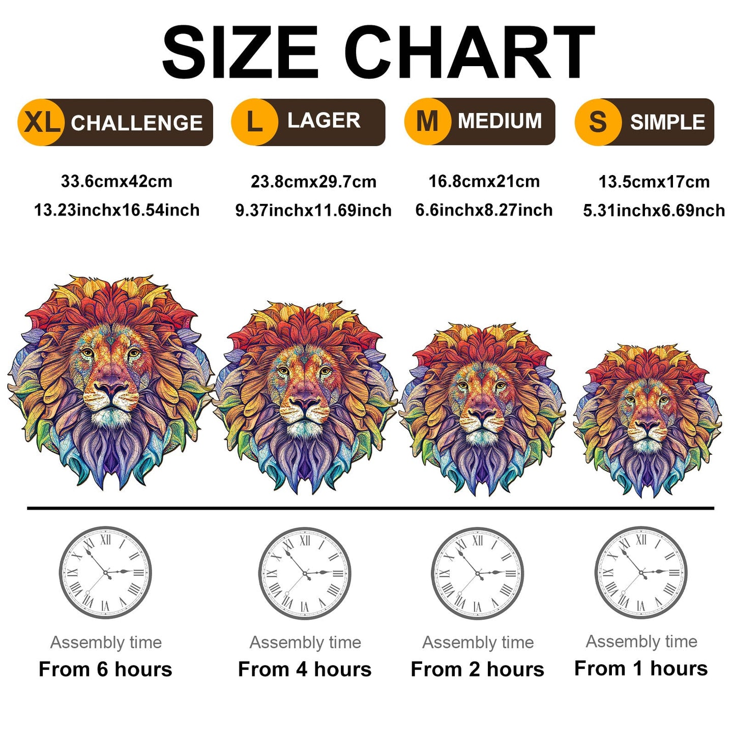 Majestic Lion - Wooden Jigsaw Puzzle