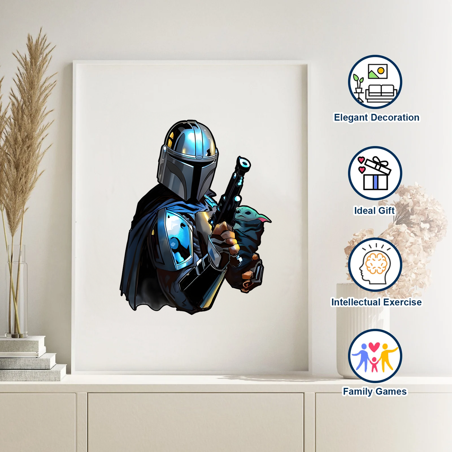 Mando And Baby - Wooden Jigsaw Puzzle
