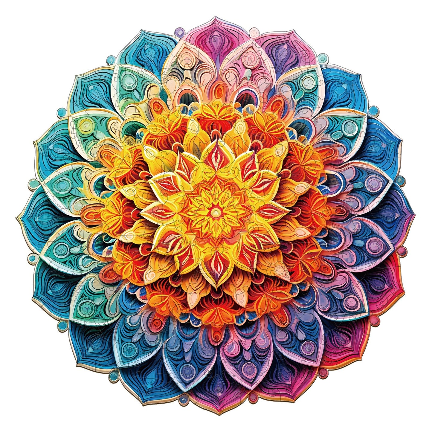 Mandala Mirror - Wooden Jigsaw Puzzle