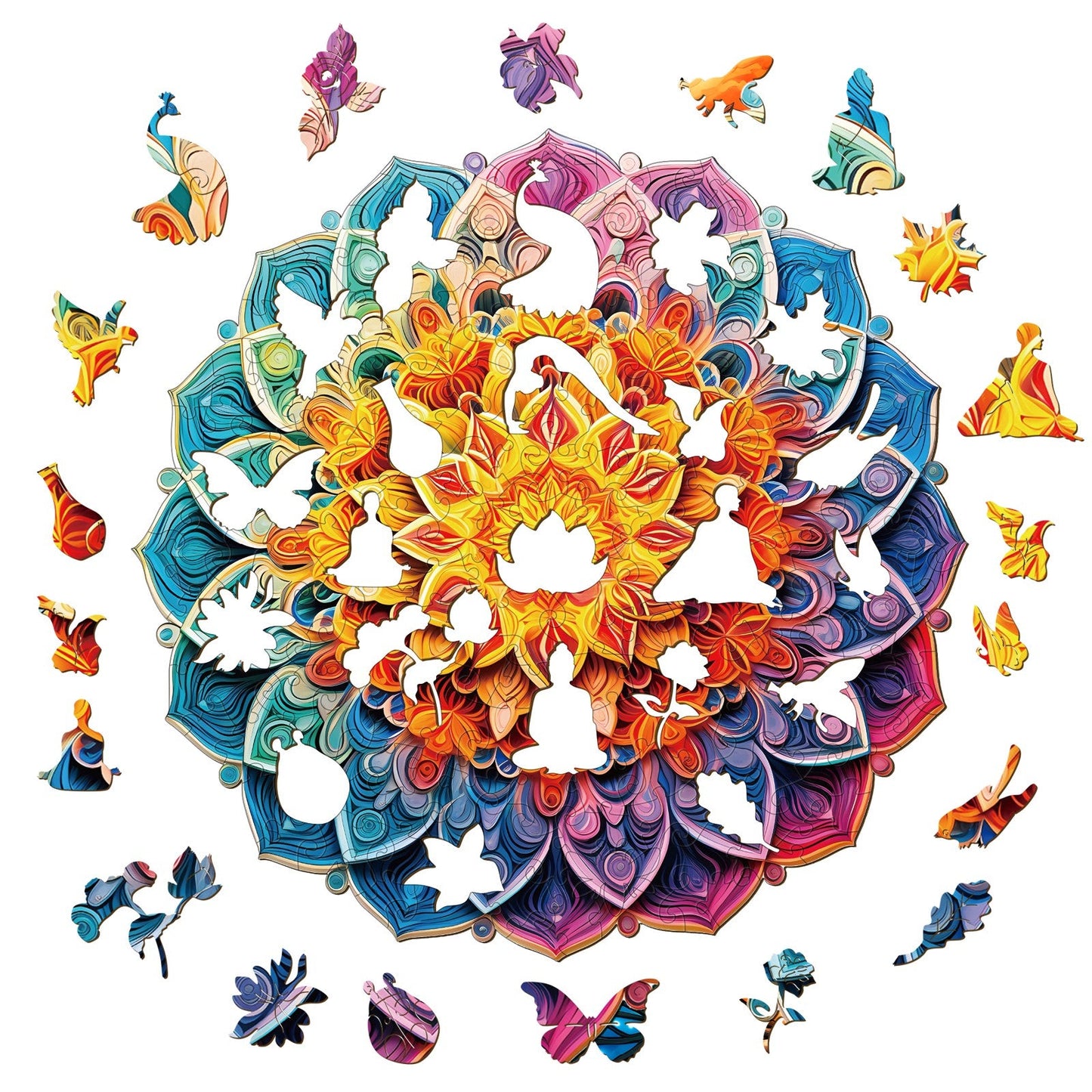 Mandala Mirror - Wooden Jigsaw Puzzle