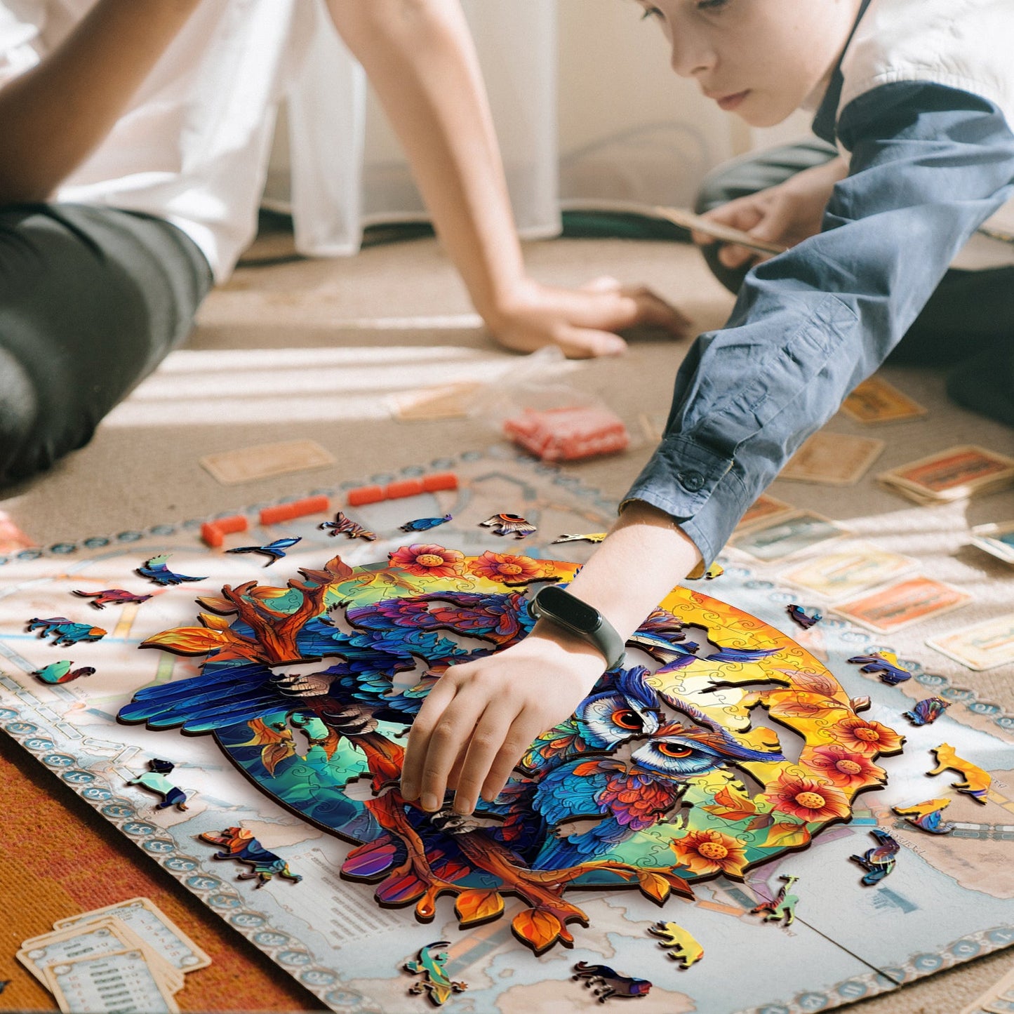Mandala Owls - Wooden Jigsaw Puzzle