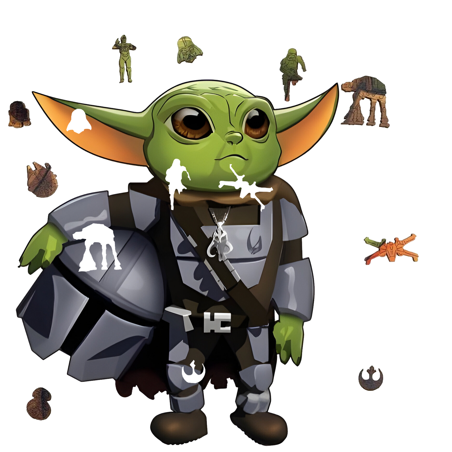Mando Baby Armor - Wooden Jigsaw Puzzle