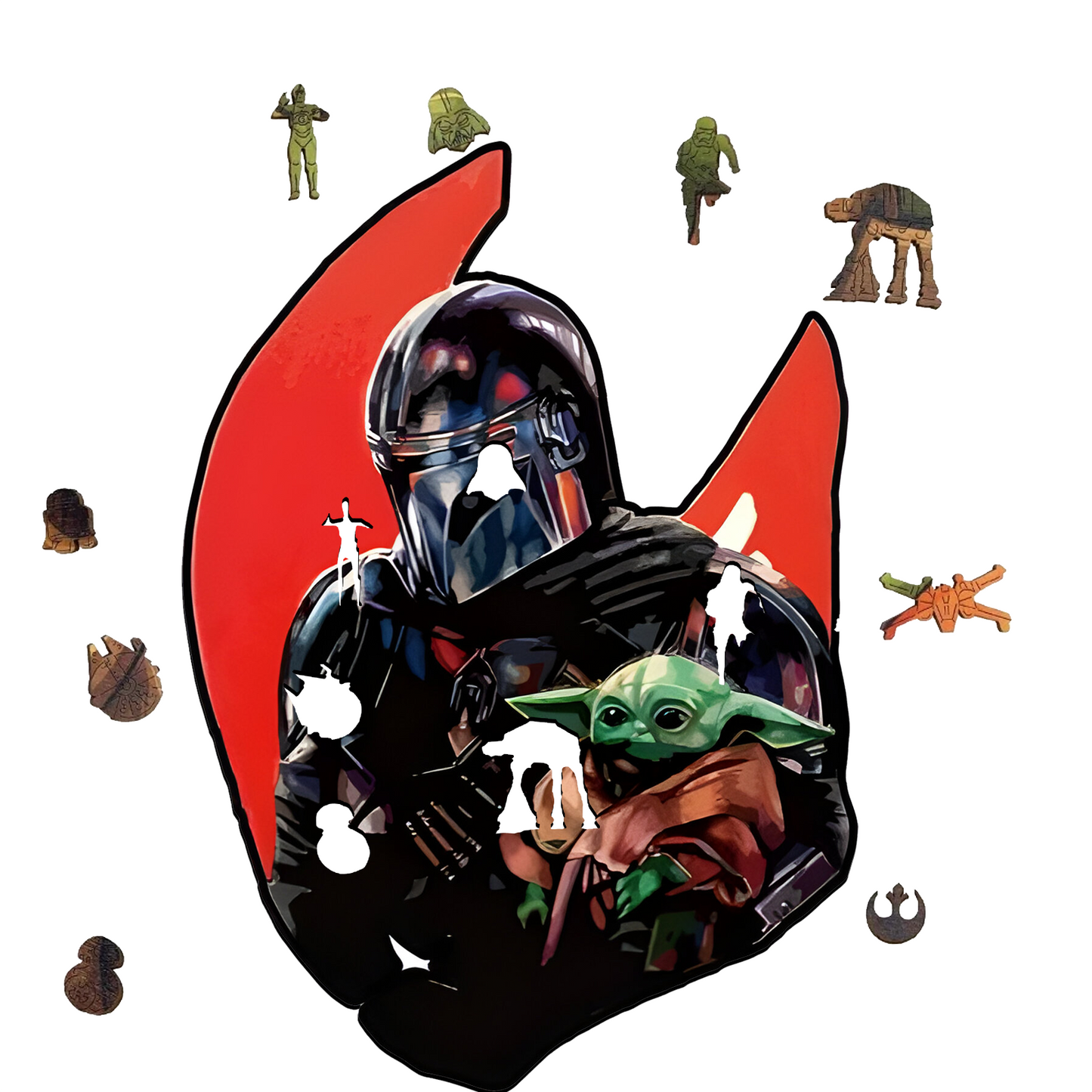 Mando Carry Baby - Wooden Jigsaw Puzzle
