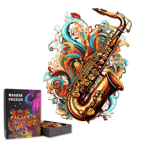 Melodious Saxophone - Wooden Jigsaw Puzzle
