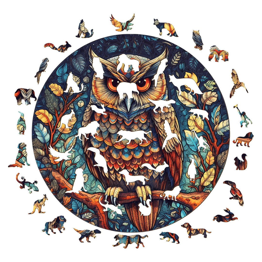 Mystic Owl - Wooden Jigsaw Puzzle