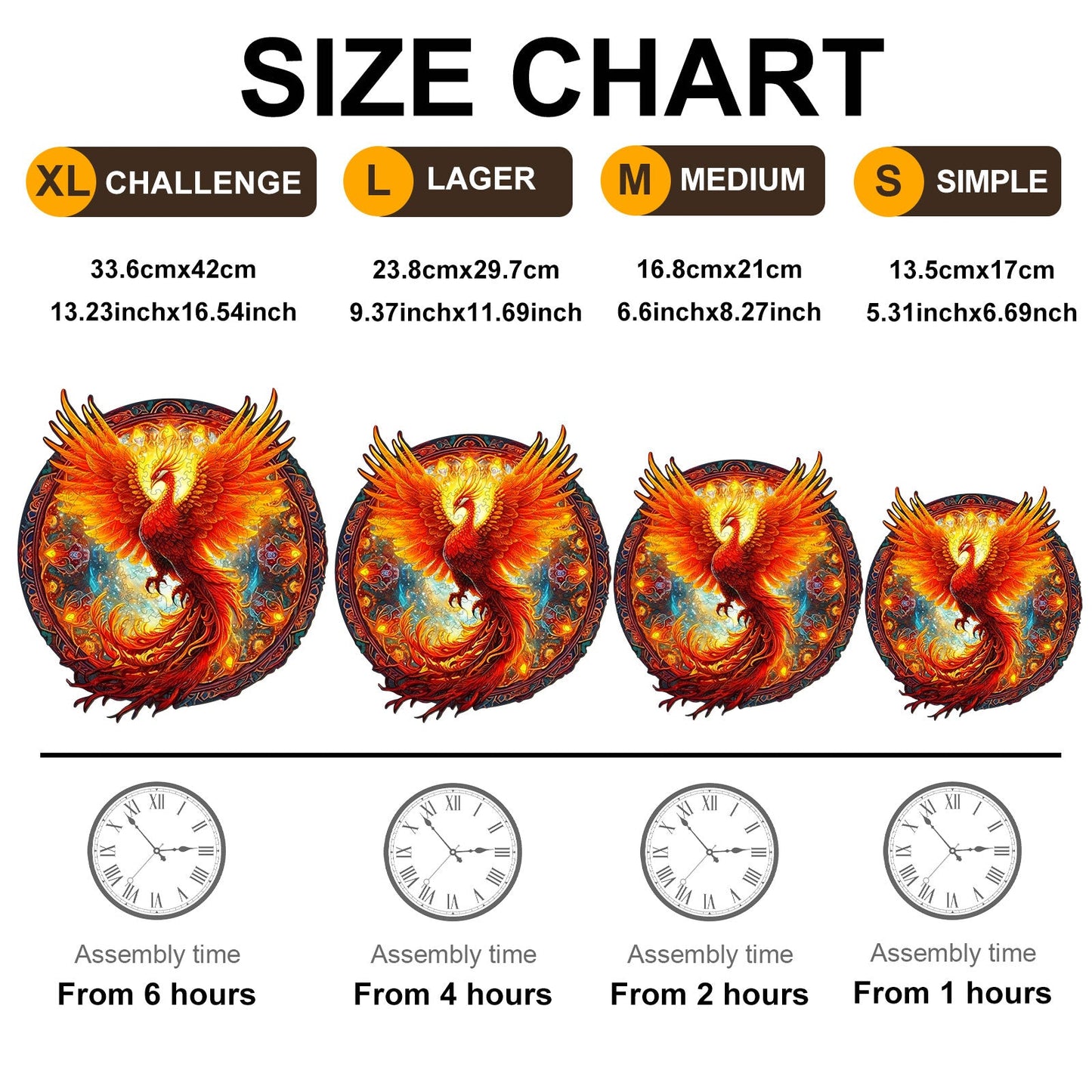 Fire Phoenix - Wooden Jigsaw Puzzle