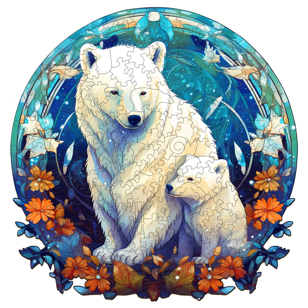 Polor Bears- Wooden Jigsaw Puzzle