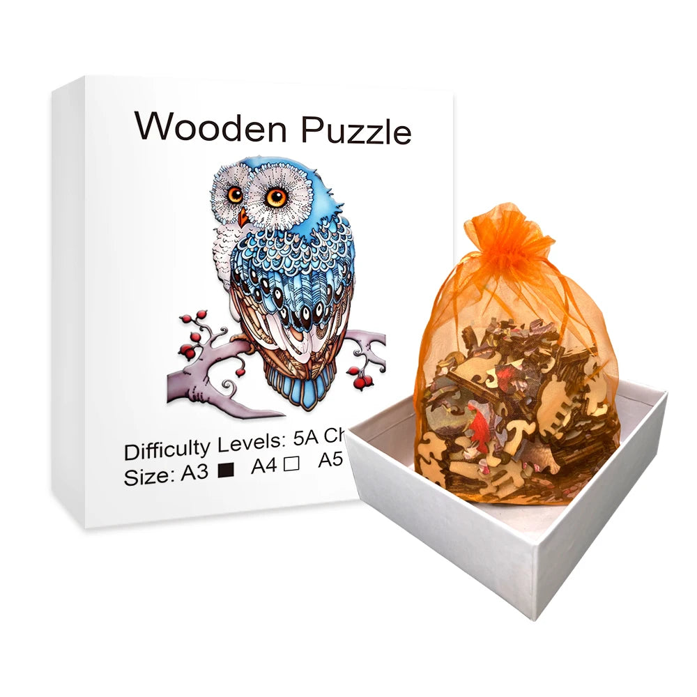 Cute Owl - Wooden Jigsaw Puzzle