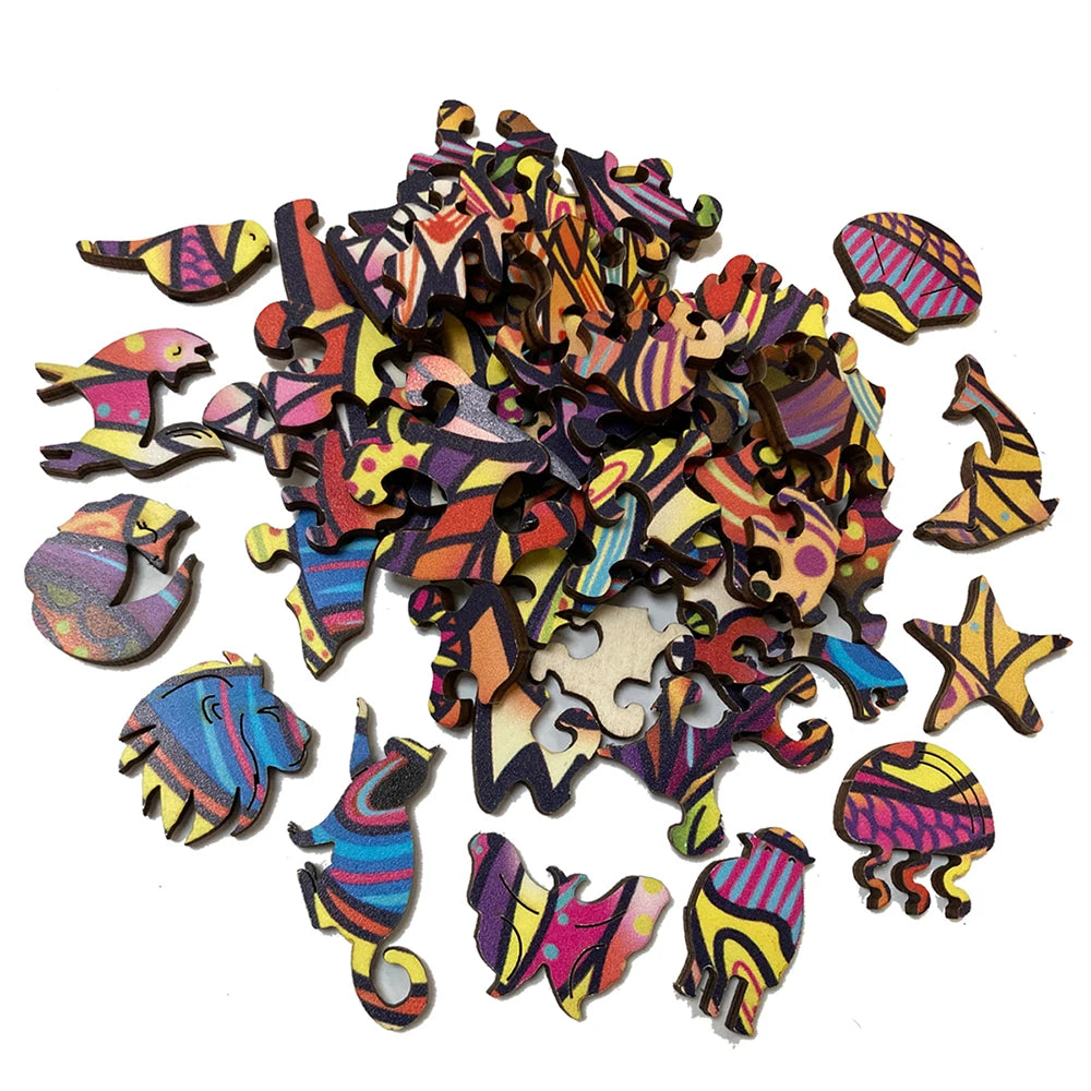 Rainbow Persian Cat - Wooden Jigsaw Puzzle