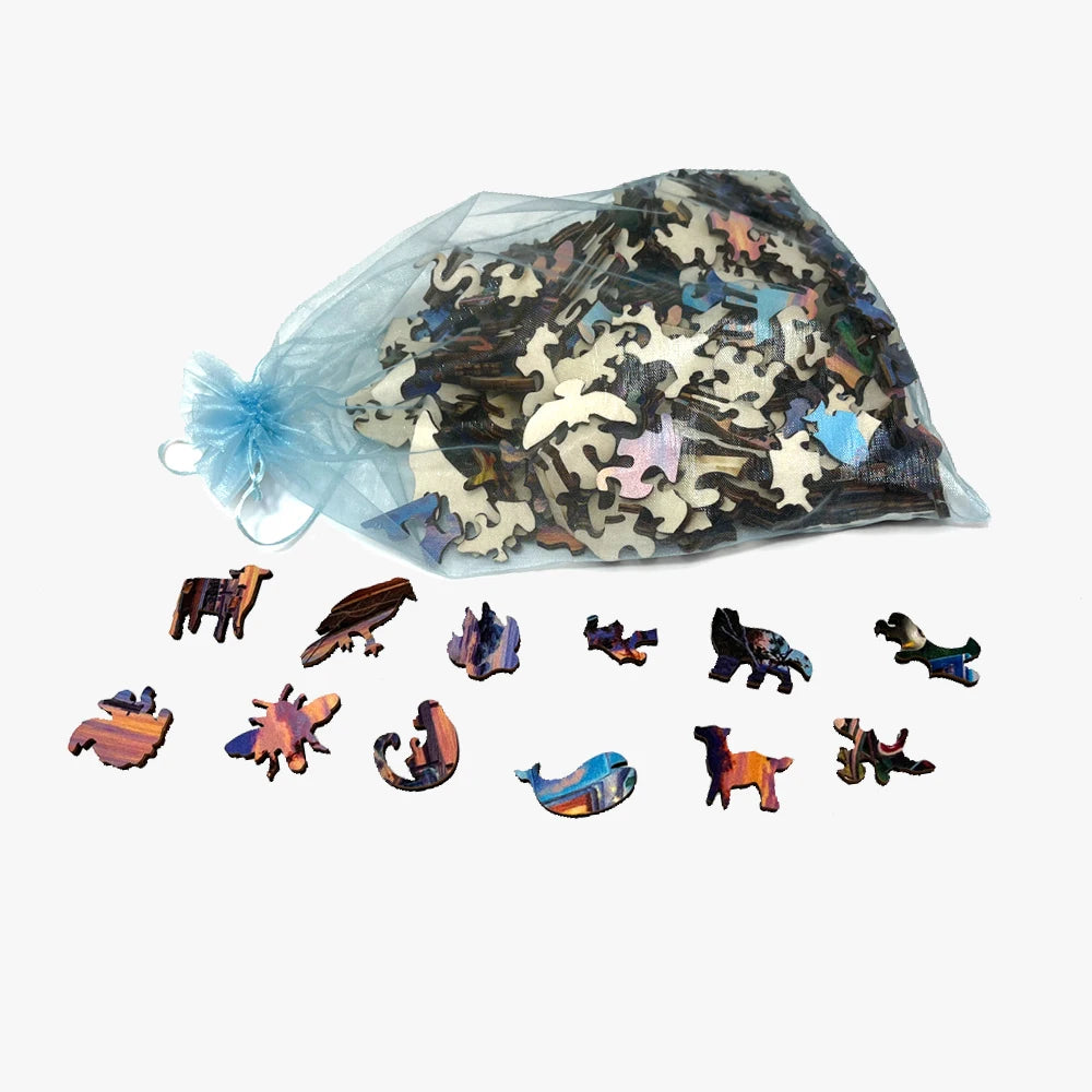 Glamourous Unicorn - Wooden Jigsaw Puzzle
