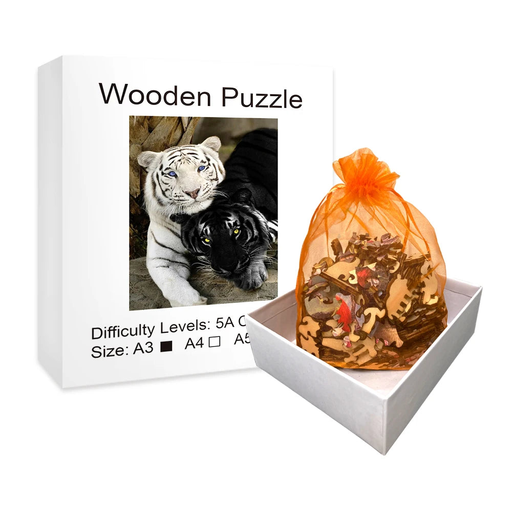 Tiger Animals - Wooden Jigsaw Puzzle