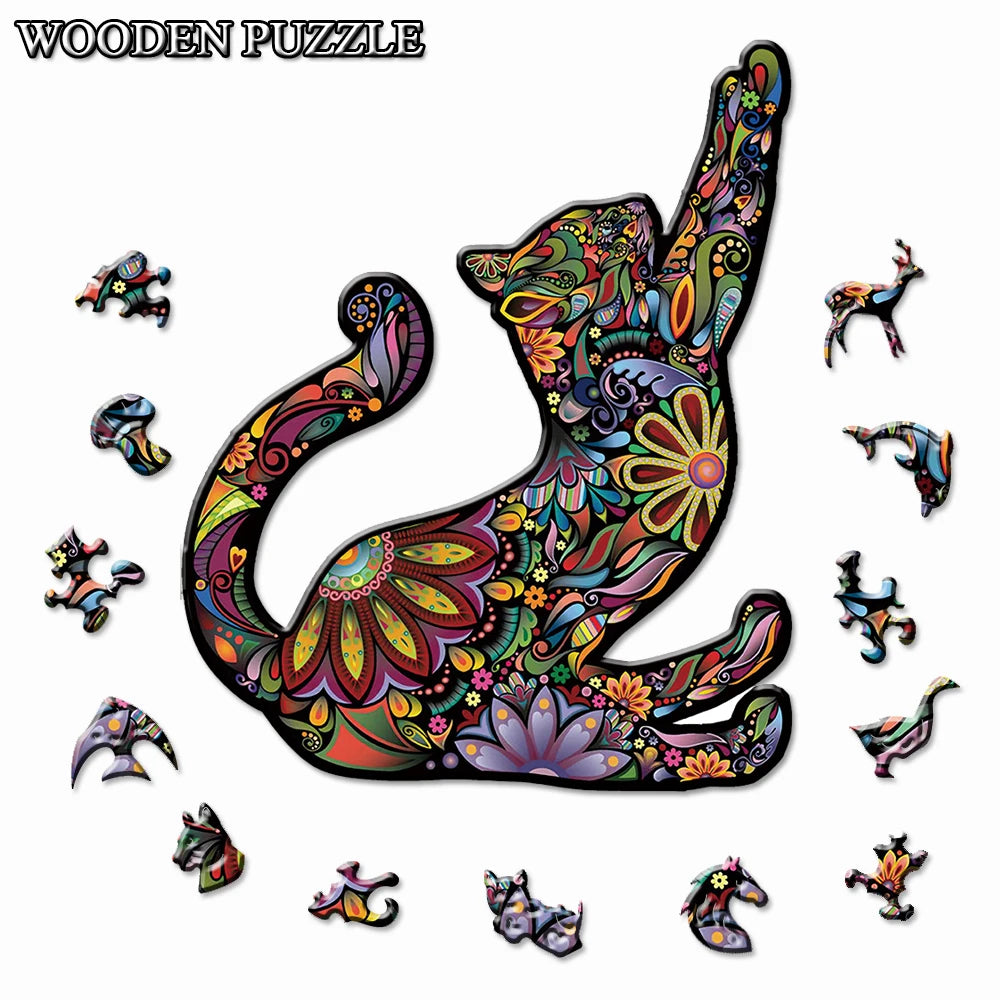 Tiger Cat - Wooden Jigsaw Puzzle