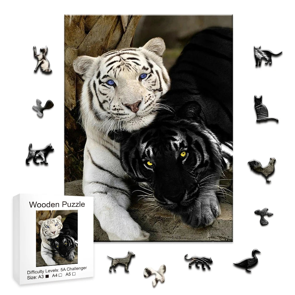 Tiger Animals - Wooden Jigsaw Puzzle