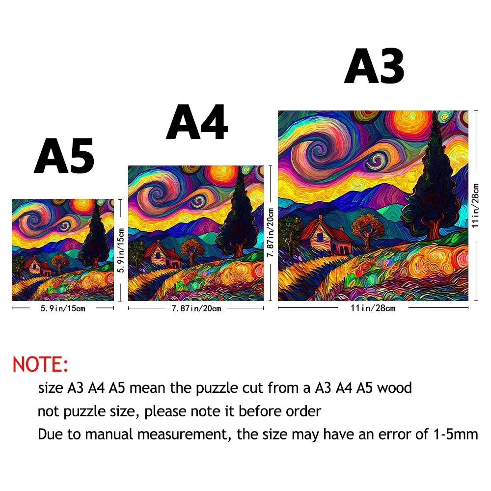 Oil Painting Art Decoration - Wooden Jigsaw Puzzle