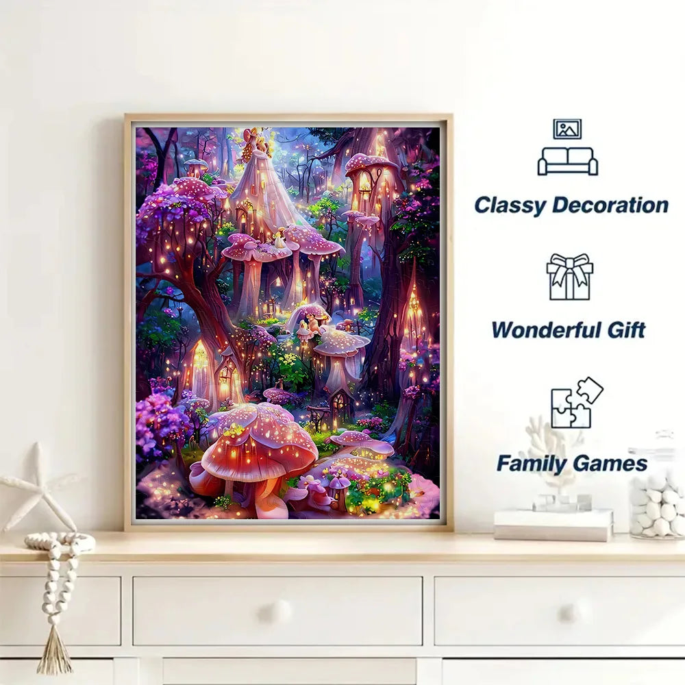 Pink Fairy Forest - Wooden Jigsaw Puzzle