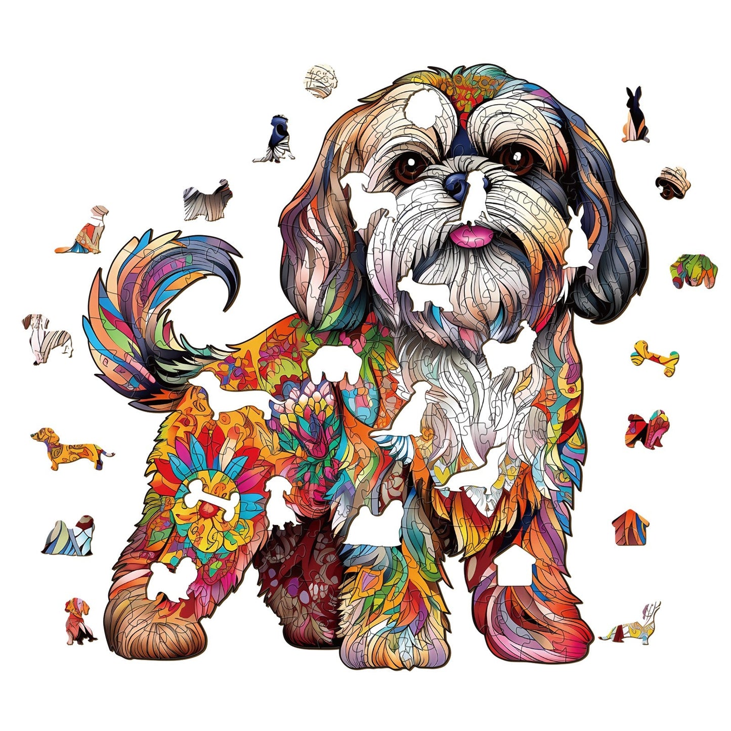 Cute Shih Tzu - Wooden Jigsaw Puzzle