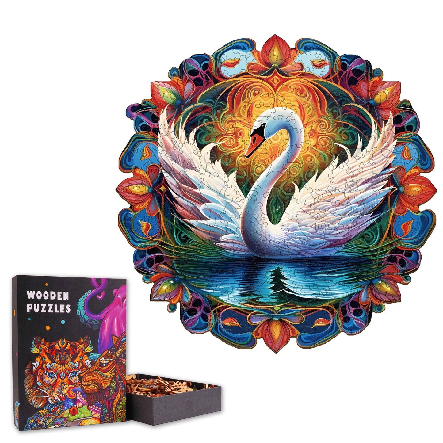 The Elegant Swan - Wooden Jigsaw Puzzle