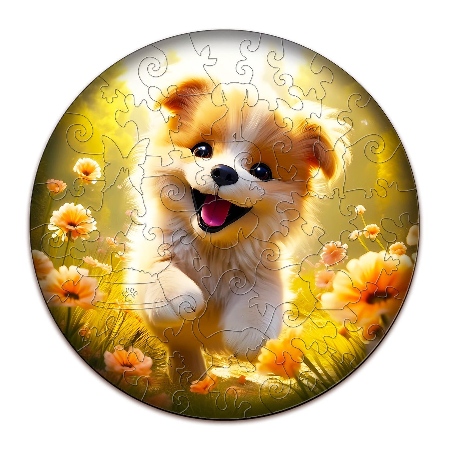 Wooden Jigsaw Puzzle for Kids - Cute Dog