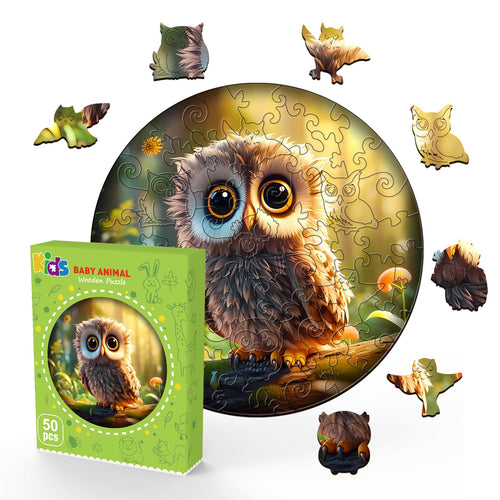 Wooden Jigsaw Puzzle for Kids - Cute Owl