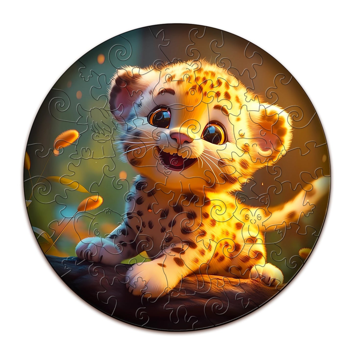 Wooden Jigsaw Puzzle for Kids - Little Leopard