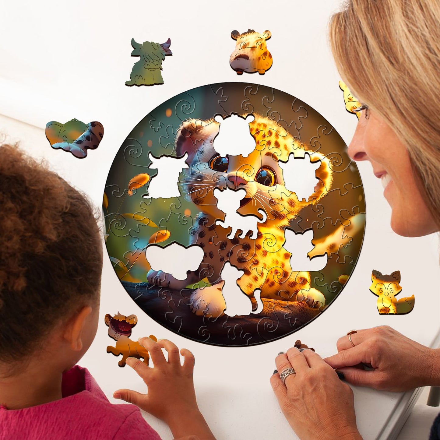 Wooden Jigsaw Puzzle for Kids - Little Leopard