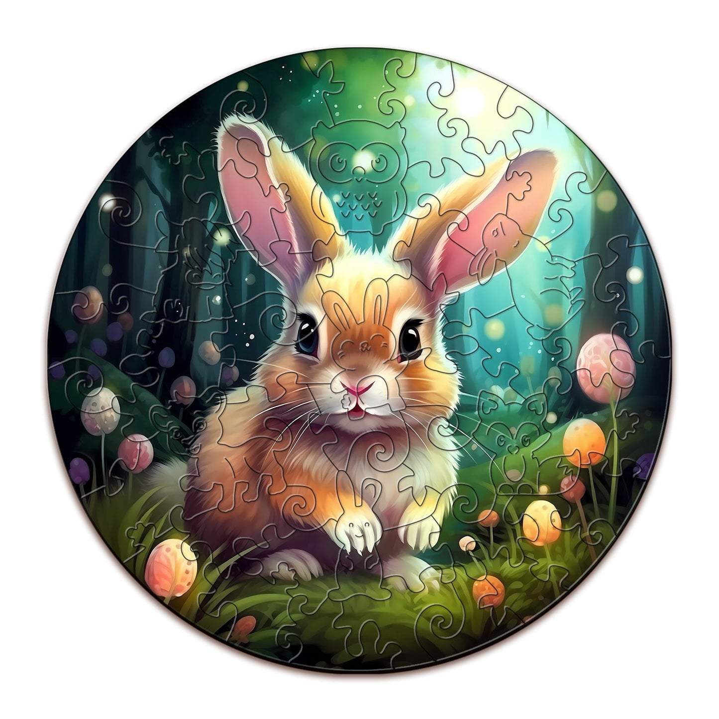 Wooden Jigsaw Puzzle for Kids - Rabbit