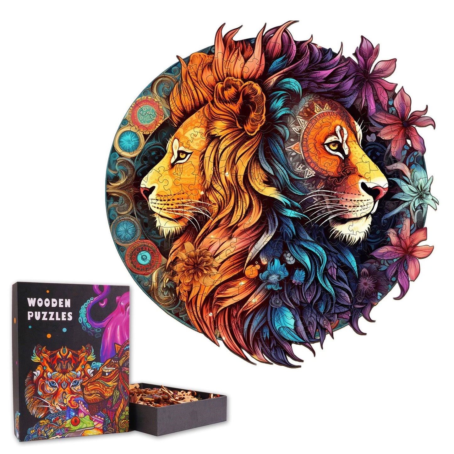 Yin-Yang Lion - Wooden Jigsaw Puzzle