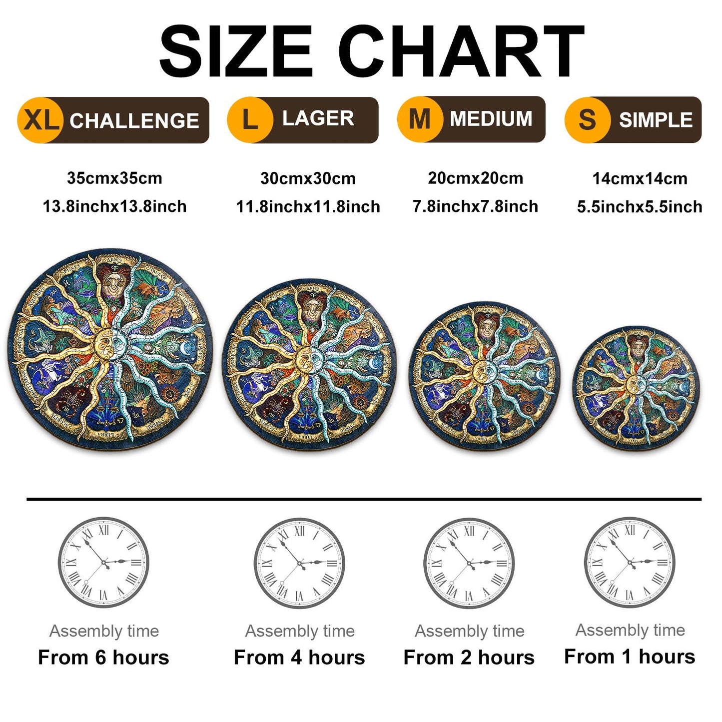 Zodiac Horoscope - Wooden Jigsaw Puzzle