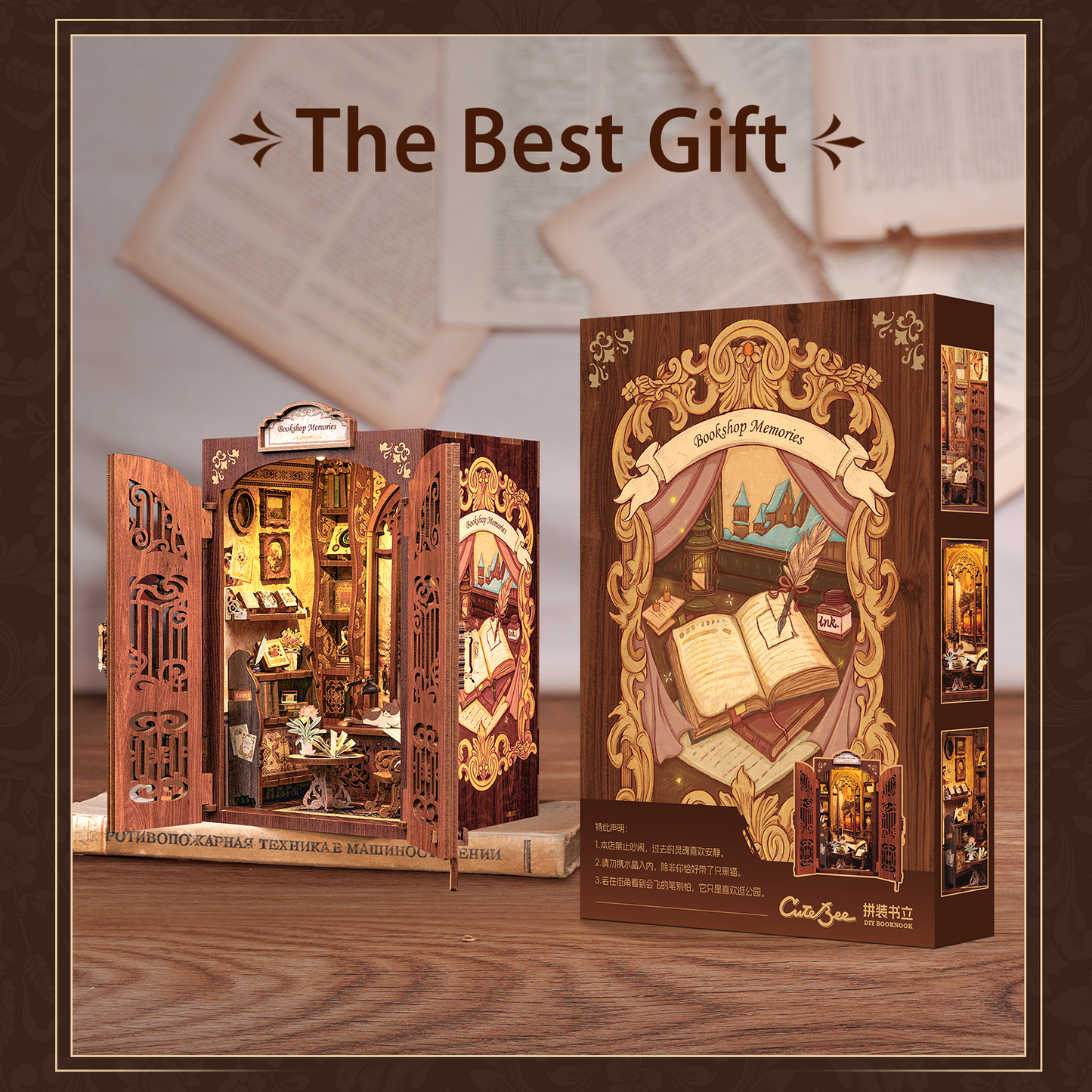 DIY Book Nook Kit(Bookshop Memories)