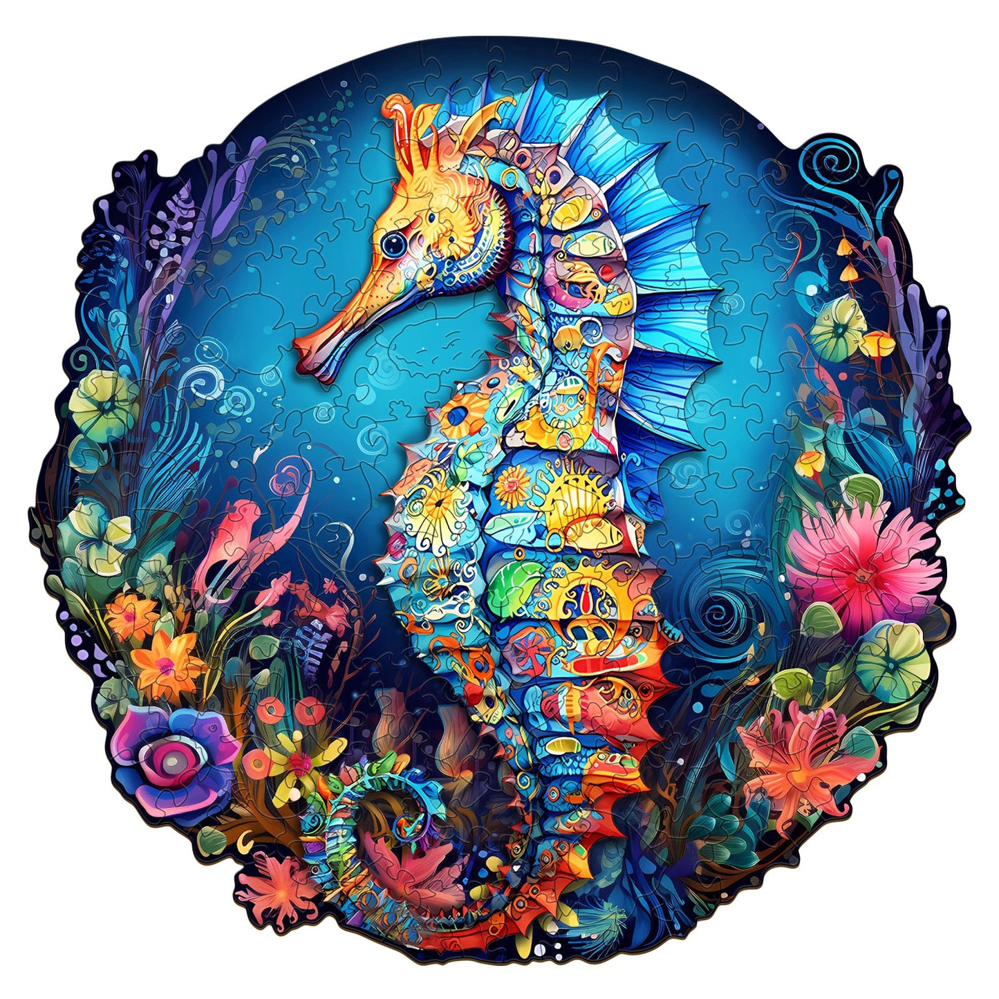 Splendid Seahorse - Wooden Jigsaw Puzzle