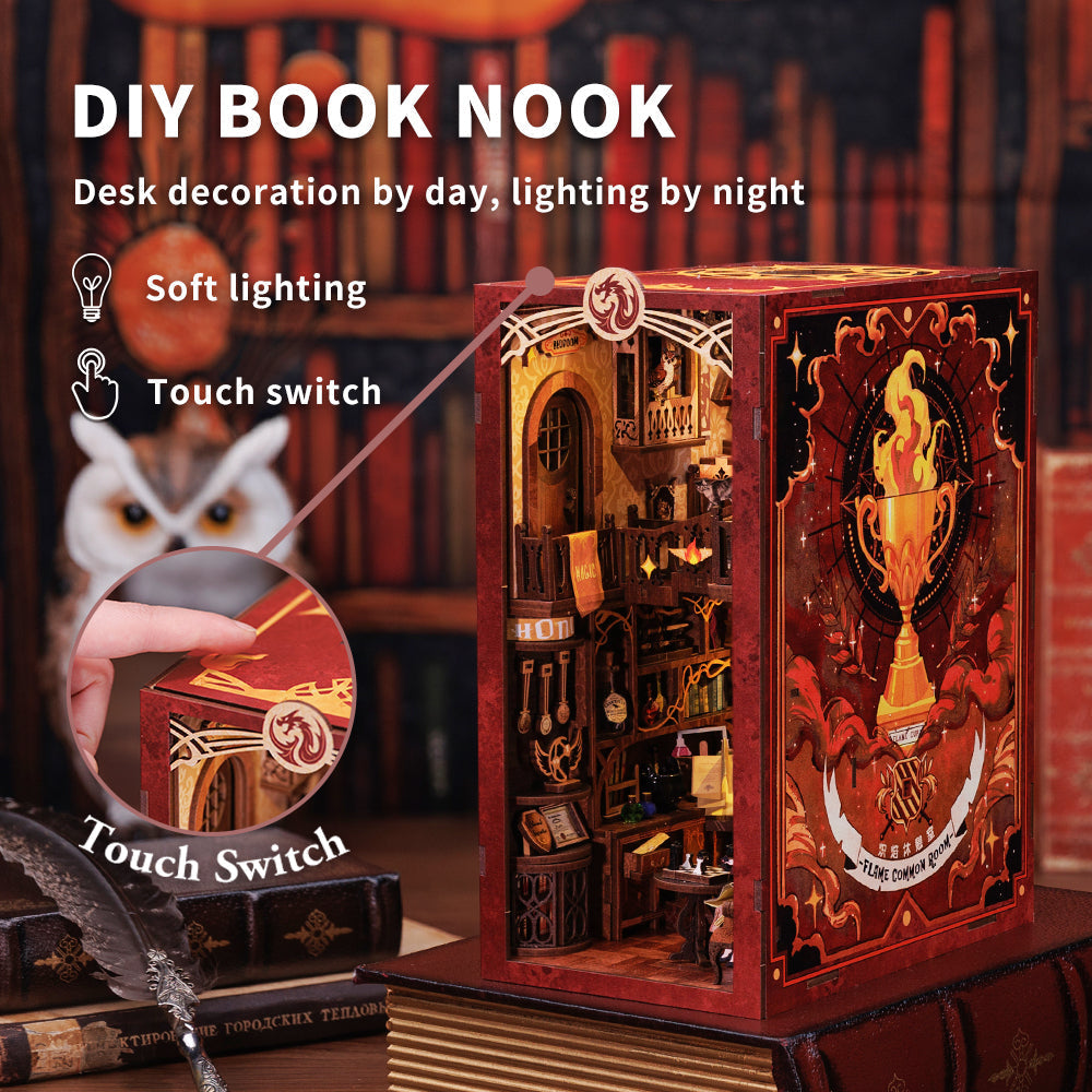 DIY Book Nook Kit (Flame Common Room)