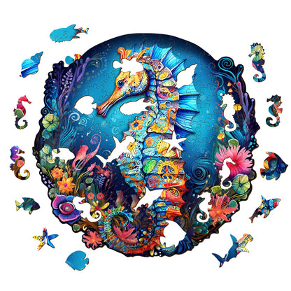 Splendid Seahorse - Wooden Jigsaw Puzzle