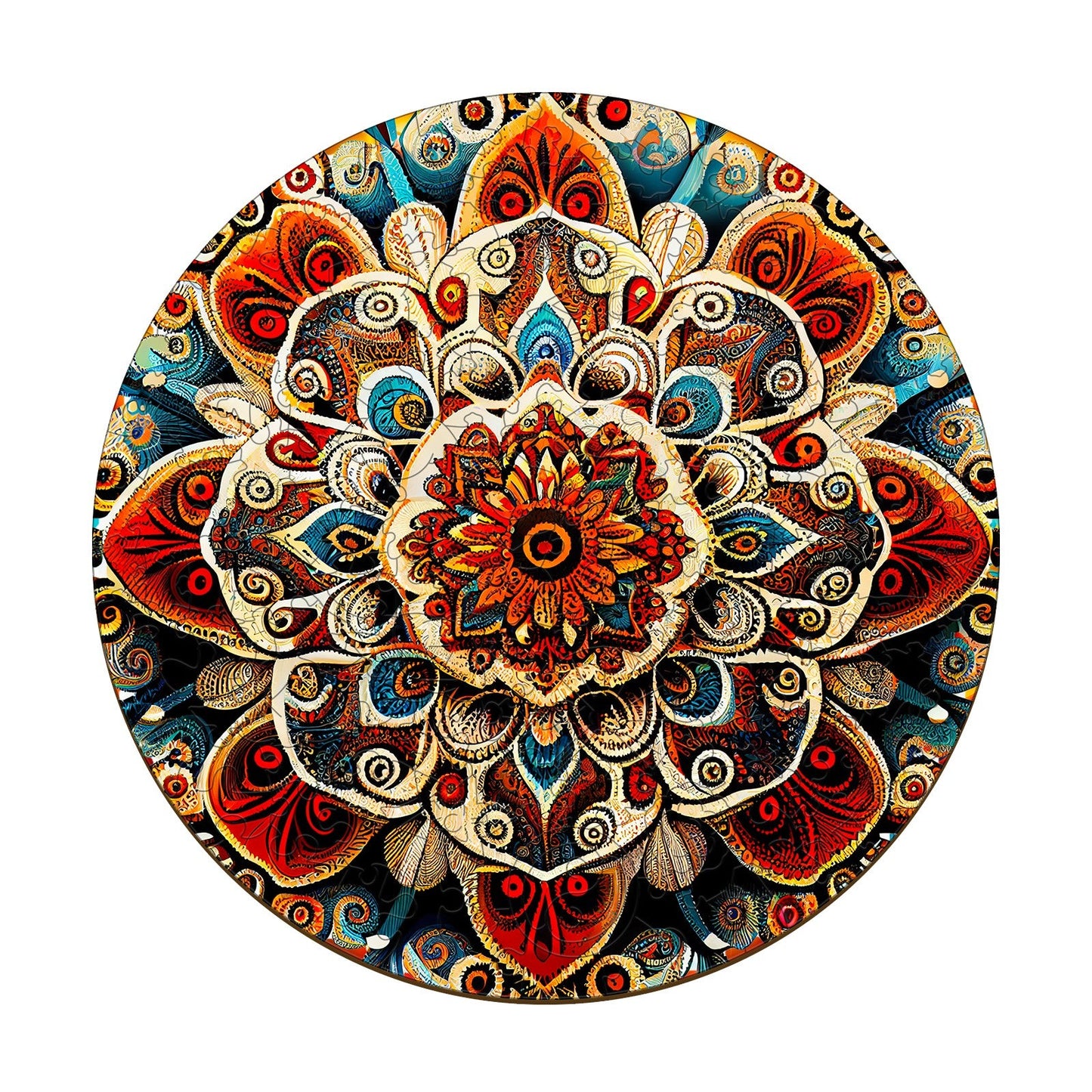 Coloring Mandala - Wooden Jigsaw Puzzle