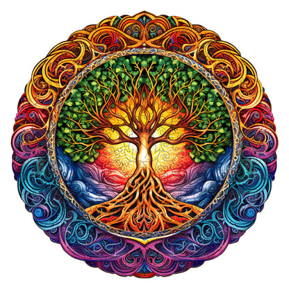 Mandala Tree of Life - Wooden Jigsaw Puzzle