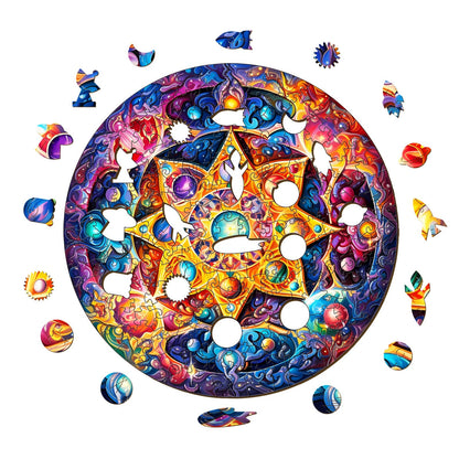 Planet Mandala - Wooden Jigsaw Puzzle