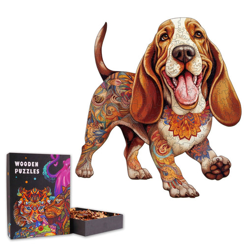 Basset Hound - Wooden Jigsaw Puzzle