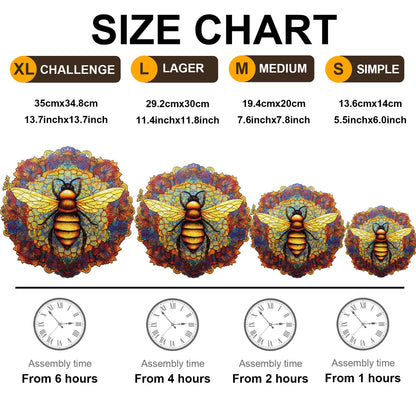 Mandala & Honey Bee - Wooden Jigsaw Puzzle