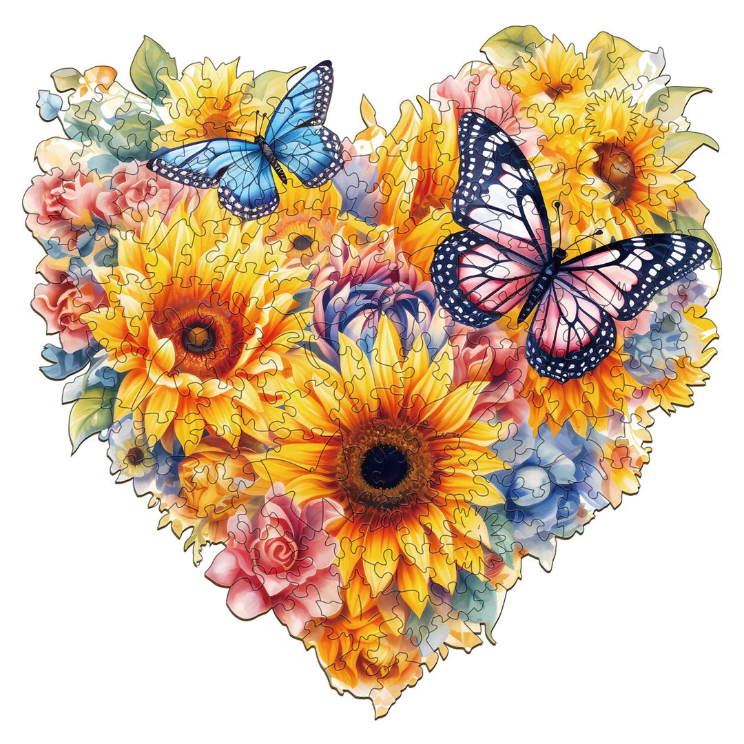 Sunny Garden Love - Wooden Jigsaw Puzzle